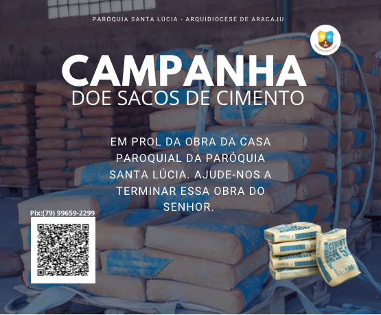 Campanha doação e sacos de cimento
